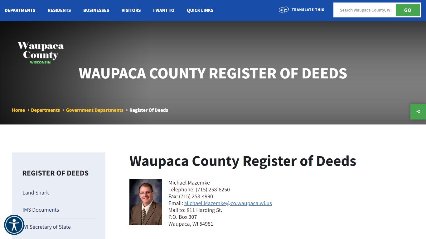 Waupaca County Register of Deeds